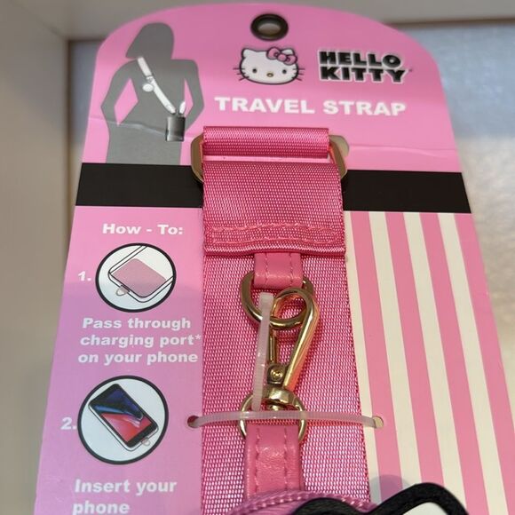 Hello Kitty Sanrio Phone Holder Pink Travel Strap With Coin Zip Purse - Picture 12 of 16